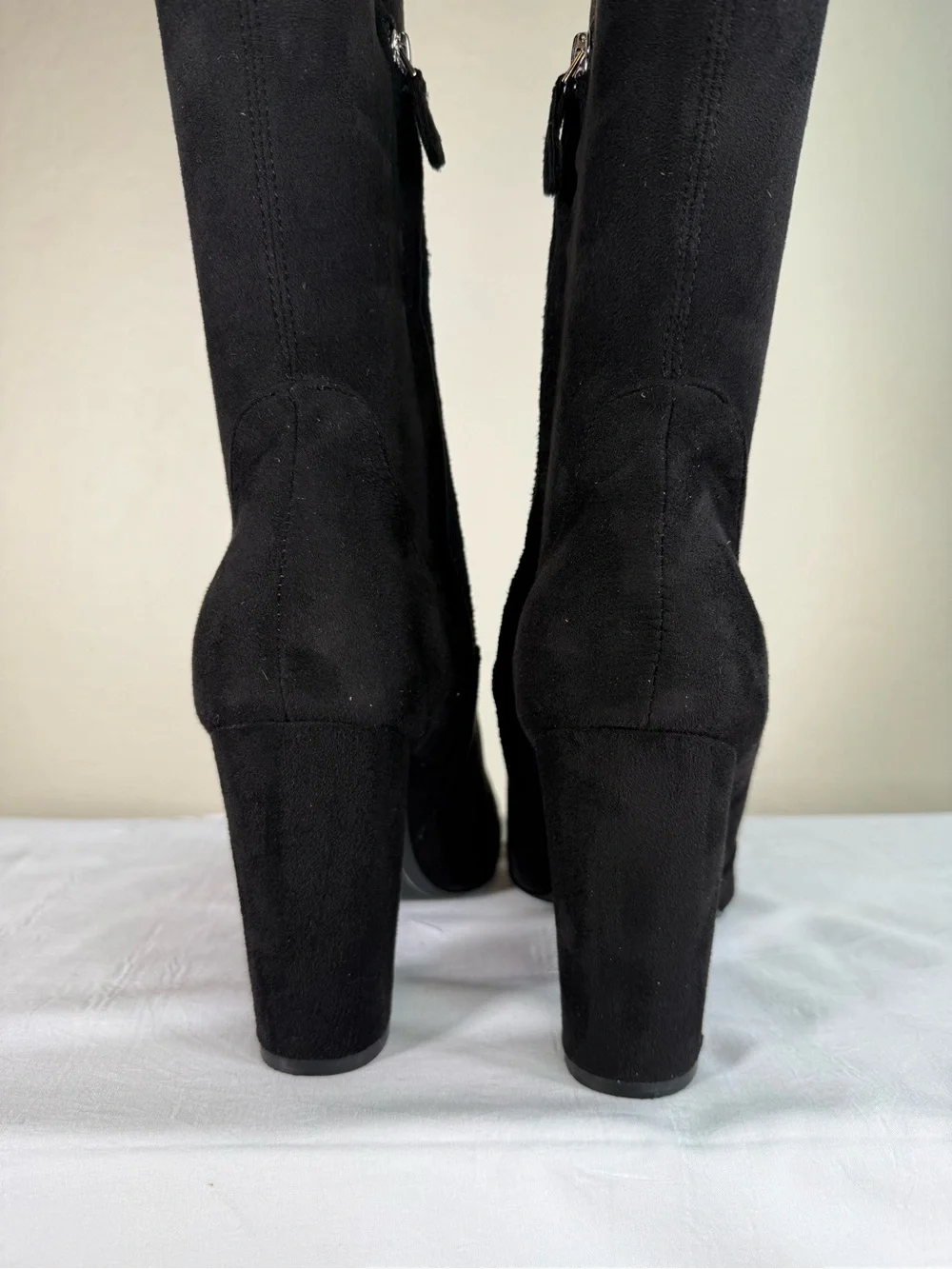 Dolce Vita Katy Over the Knee Black Heeled Boots Size 11